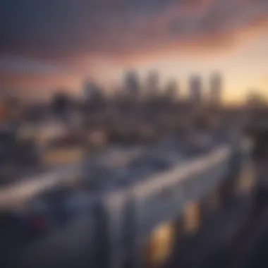 Rooftop view from Wilshire Occidental Apartments highlighting the city skyline